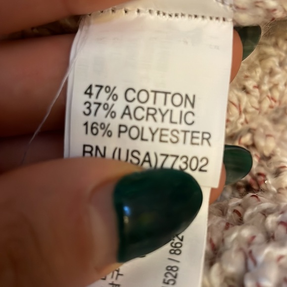 Zara White/Cream Red Sparkle Cardigan with Fringe All Around - Picture 5 of 5